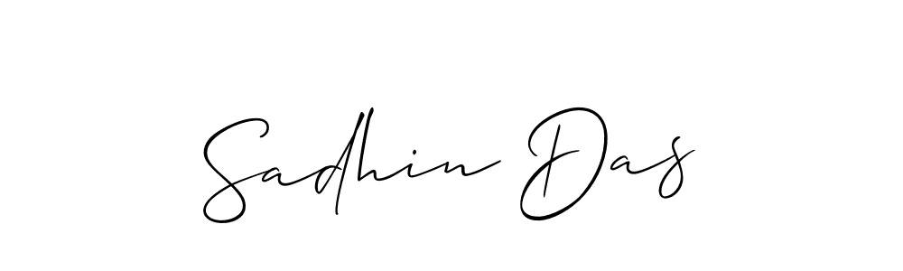 Create a beautiful signature design for name Sadhin Das. With this signature (Allison_Script) fonts, you can make a handwritten signature for free. Sadhin Das signature style 2 images and pictures png