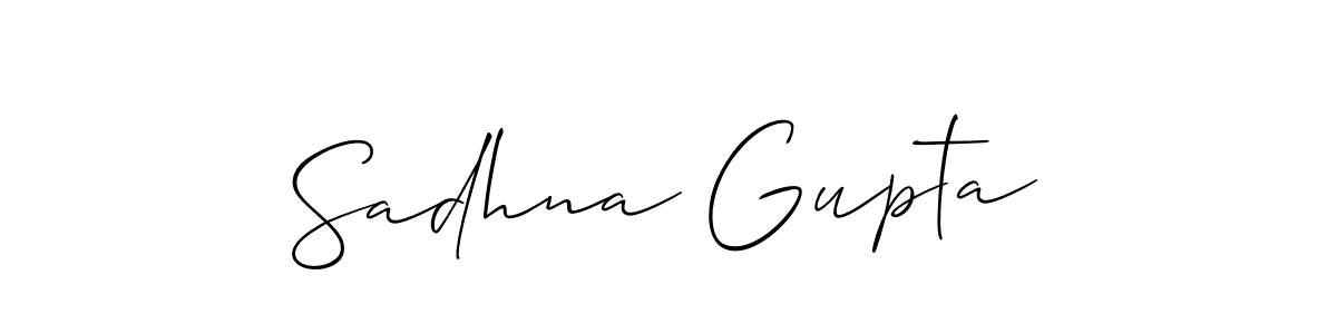 if you are searching for the best signature style for your name Sadhna Gupta. so please give up your signature search. here we have designed multiple signature styles  using Allison_Script. Sadhna Gupta signature style 2 images and pictures png