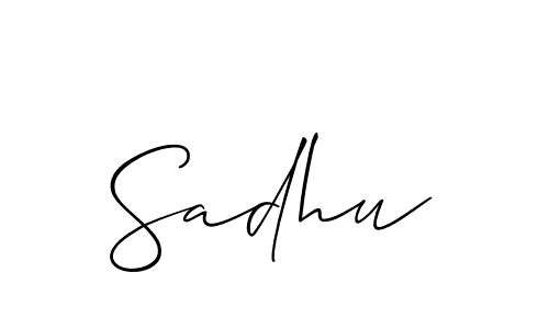 Sadhu stylish signature style. Best Handwritten Sign (Allison_Script) for my name. Handwritten Signature Collection Ideas for my name Sadhu. Sadhu signature style 2 images and pictures png