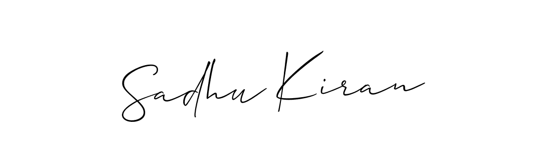 Also You can easily find your signature by using the search form. We will create Sadhu Kiran name handwritten signature images for you free of cost using Allison_Script sign style. Sadhu Kiran signature style 2 images and pictures png