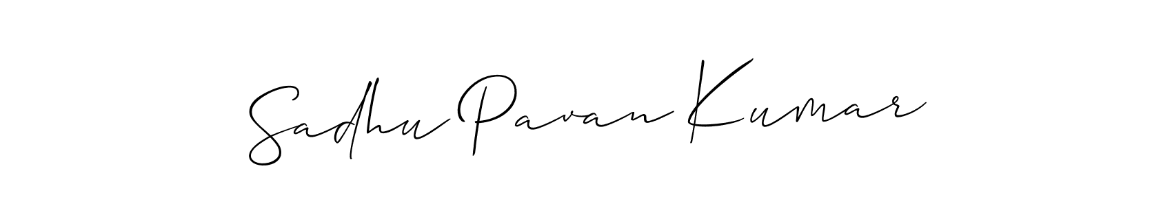 You should practise on your own different ways (Allison_Script) to write your name (Sadhu Pavan Kumar) in signature. don't let someone else do it for you. Sadhu Pavan Kumar signature style 2 images and pictures png