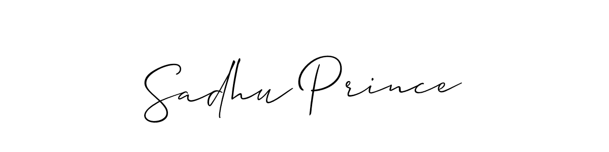 Sadhu Prince stylish signature style. Best Handwritten Sign (Allison_Script) for my name. Handwritten Signature Collection Ideas for my name Sadhu Prince. Sadhu Prince signature style 2 images and pictures png