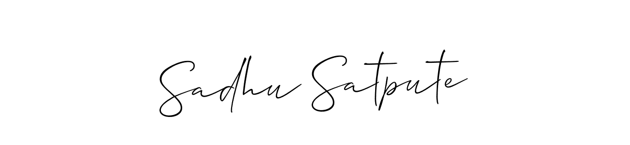 How to make Sadhu Satpute name signature. Use Allison_Script style for creating short signs online. This is the latest handwritten sign. Sadhu Satpute signature style 2 images and pictures png