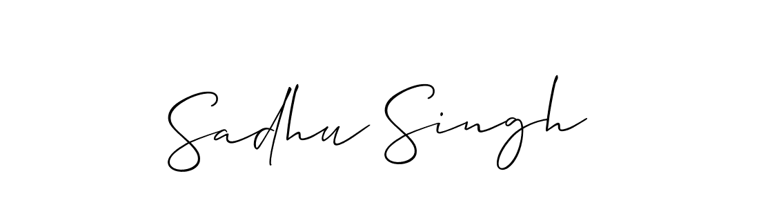 Create a beautiful signature design for name Sadhu Singh. With this signature (Allison_Script) fonts, you can make a handwritten signature for free. Sadhu Singh signature style 2 images and pictures png