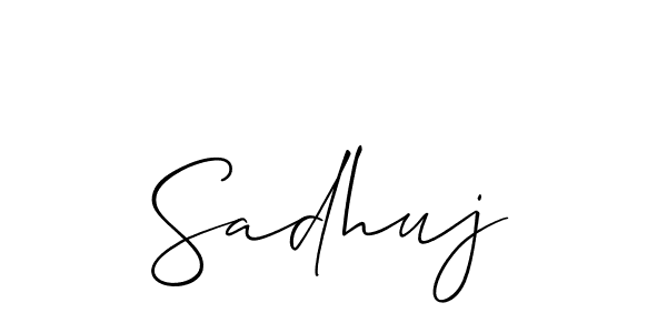 You can use this online signature creator to create a handwritten signature for the name Sadhuj. This is the best online autograph maker. Sadhuj signature style 2 images and pictures png