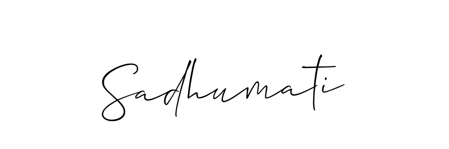 Also You can easily find your signature by using the search form. We will create Sadhumati name handwritten signature images for you free of cost using Allison_Script sign style. Sadhumati signature style 2 images and pictures png