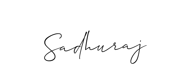 if you are searching for the best signature style for your name Sadhuraj. so please give up your signature search. here we have designed multiple signature styles  using Allison_Script. Sadhuraj signature style 2 images and pictures png