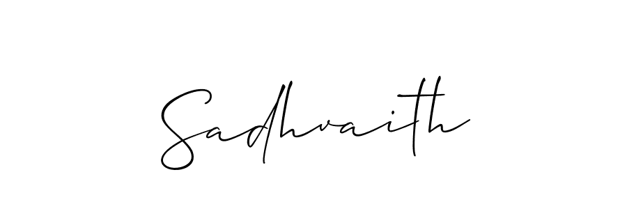 It looks lik you need a new signature style for name Sadhvaith. Design unique handwritten (Allison_Script) signature with our free signature maker in just a few clicks. Sadhvaith signature style 2 images and pictures png