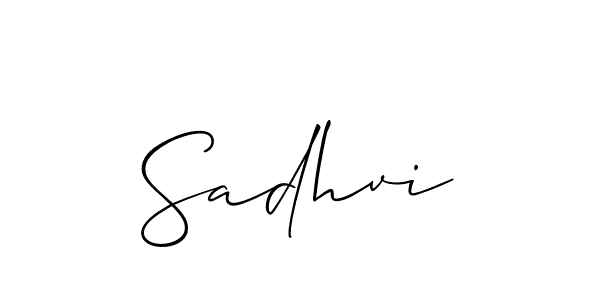 Design your own signature with our free online signature maker. With this signature software, you can create a handwritten (Allison_Script) signature for name Sadhvi. Sadhvi signature style 2 images and pictures png