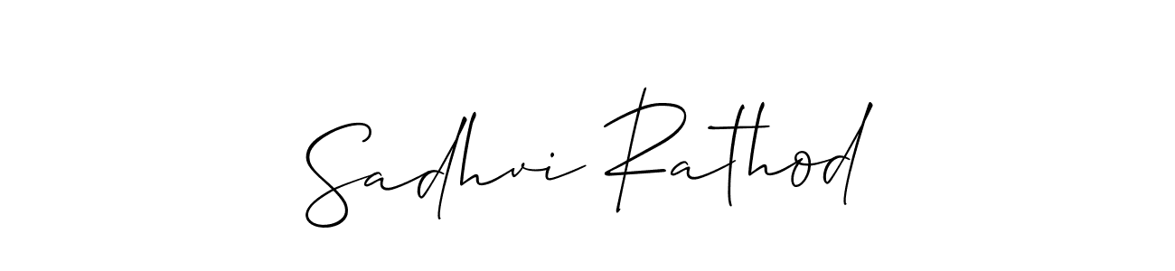 Use a signature maker to create a handwritten signature online. With this signature software, you can design (Allison_Script) your own signature for name Sadhvi Rathod. Sadhvi Rathod signature style 2 images and pictures png