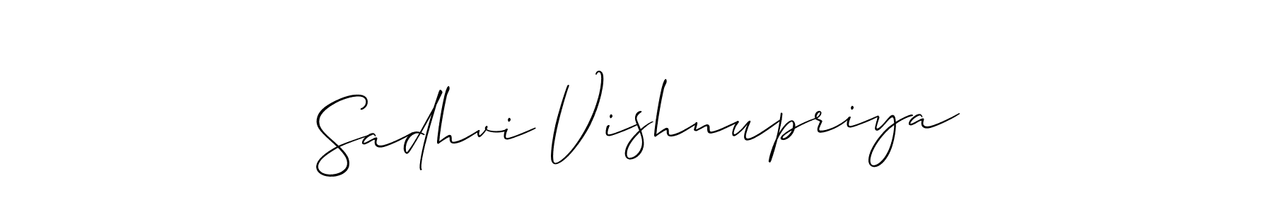 Design your own signature with our free online signature maker. With this signature software, you can create a handwritten (Allison_Script) signature for name Sadhvi Vishnupriya. Sadhvi Vishnupriya signature style 2 images and pictures png