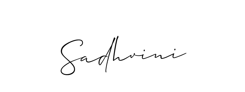 Best and Professional Signature Style for Sadhvini. Allison_Script Best Signature Style Collection. Sadhvini signature style 2 images and pictures png