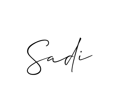 It looks lik you need a new signature style for name Sadi. Design unique handwritten (Allison_Script) signature with our free signature maker in just a few clicks. Sadi signature style 2 images and pictures png