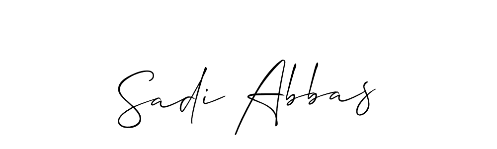 How to make Sadi Abbas name signature. Use Allison_Script style for creating short signs online. This is the latest handwritten sign. Sadi Abbas signature style 2 images and pictures png