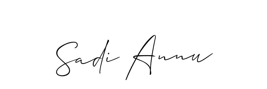 How to make Sadi Annu signature? Allison_Script is a professional autograph style. Create handwritten signature for Sadi Annu name. Sadi Annu signature style 2 images and pictures png