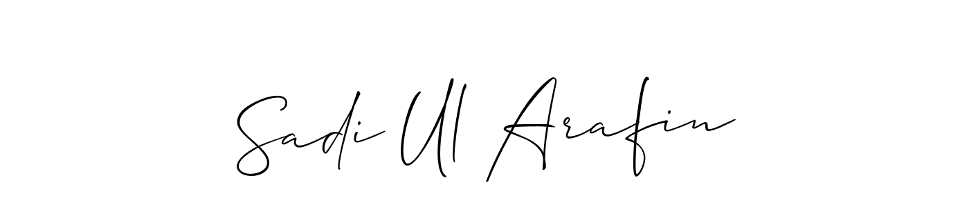 if you are searching for the best signature style for your name Sadi Ul Arafin. so please give up your signature search. here we have designed multiple signature styles  using Allison_Script. Sadi Ul Arafin signature style 2 images and pictures png