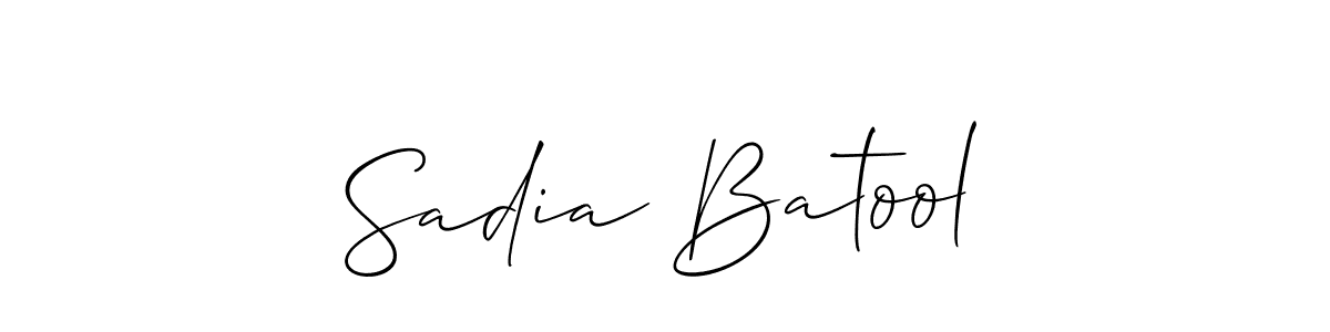 Design your own signature with our free online signature maker. With this signature software, you can create a handwritten (Allison_Script) signature for name Sadia Batool. Sadia Batool signature style 2 images and pictures png