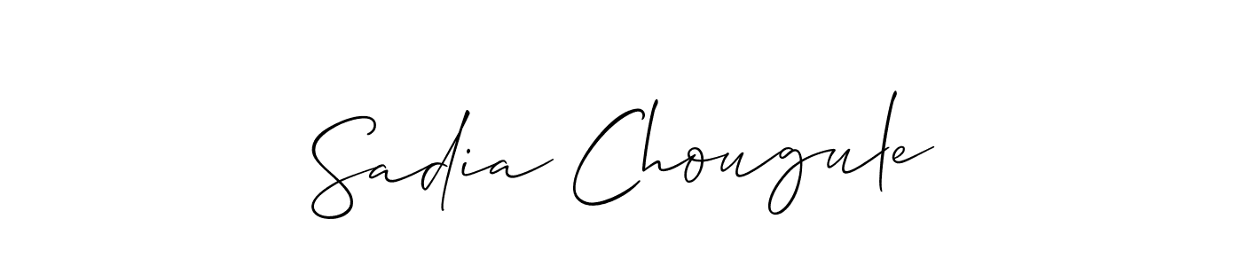 Also we have Sadia Chougule name is the best signature style. Create professional handwritten signature collection using Allison_Script autograph style. Sadia Chougule signature style 2 images and pictures png