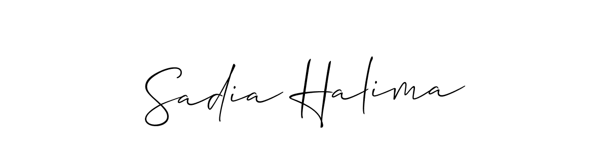 This is the best signature style for the Sadia Halima name. Also you like these signature font (Allison_Script). Mix name signature. Sadia Halima signature style 2 images and pictures png