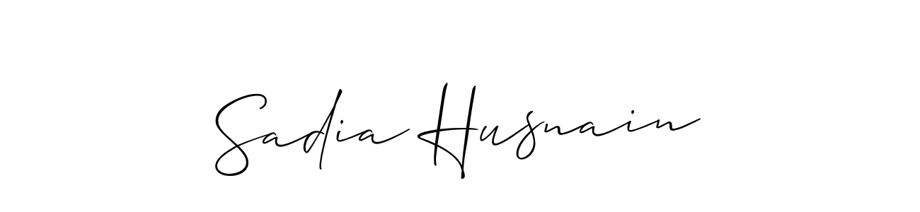 How to Draw Sadia Husnain signature style? Allison_Script is a latest design signature styles for name Sadia Husnain. Sadia Husnain signature style 2 images and pictures png