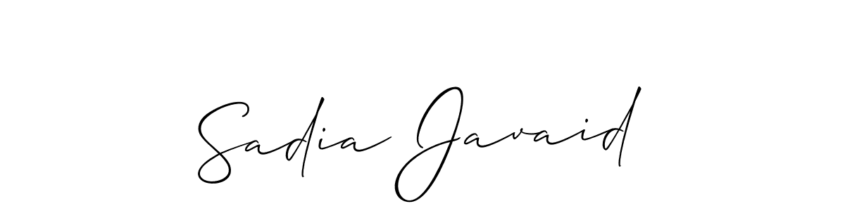 Design your own signature with our free online signature maker. With this signature software, you can create a handwritten (Allison_Script) signature for name Sadia Javaid. Sadia Javaid signature style 2 images and pictures png