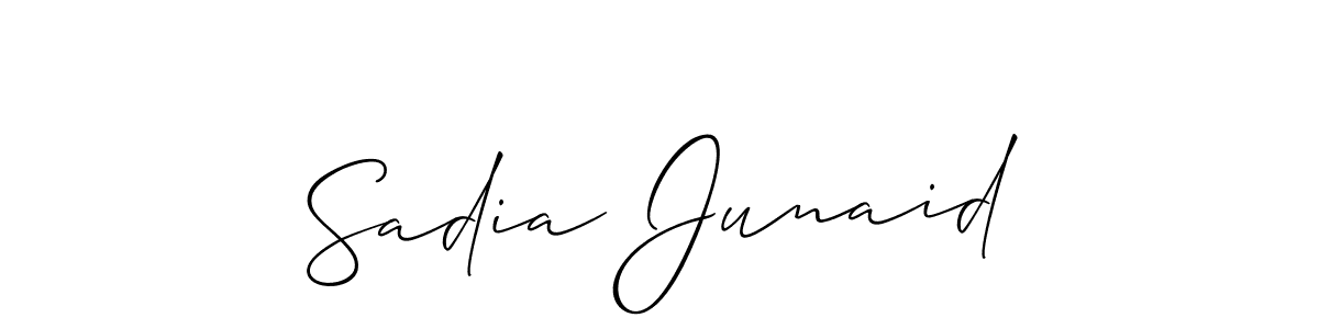 It looks lik you need a new signature style for name Sadia Junaid. Design unique handwritten (Allison_Script) signature with our free signature maker in just a few clicks. Sadia Junaid signature style 2 images and pictures png