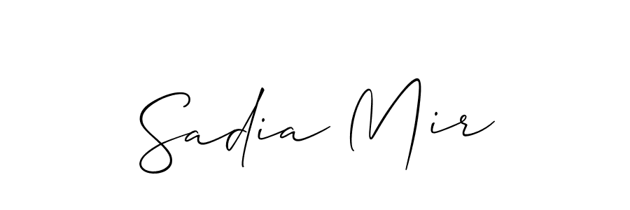 Design your own signature with our free online signature maker. With this signature software, you can create a handwritten (Allison_Script) signature for name Sadia Mir. Sadia Mir signature style 2 images and pictures png