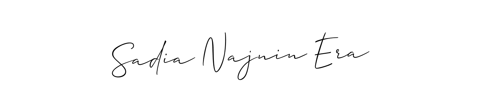 Also we have Sadia Najnin Era name is the best signature style. Create professional handwritten signature collection using Allison_Script autograph style. Sadia Najnin Era signature style 2 images and pictures png