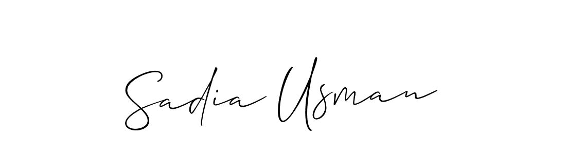 Also You can easily find your signature by using the search form. We will create Sadia Usman name handwritten signature images for you free of cost using Allison_Script sign style. Sadia Usman signature style 2 images and pictures png