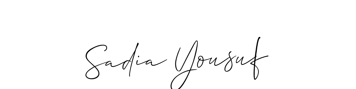 How to make Sadia Yousuf signature? Allison_Script is a professional autograph style. Create handwritten signature for Sadia Yousuf name. Sadia Yousuf signature style 2 images and pictures png