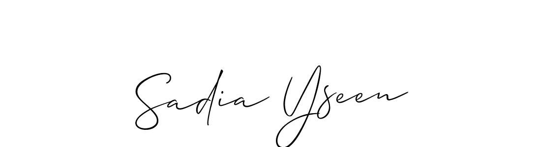 Design your own signature with our free online signature maker. With this signature software, you can create a handwritten (Allison_Script) signature for name Sadia Yseen. Sadia Yseen signature style 2 images and pictures png