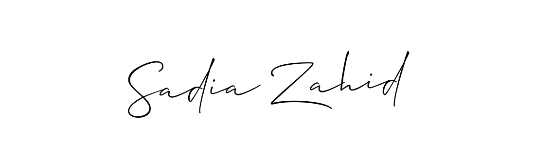 Allison_Script is a professional signature style that is perfect for those who want to add a touch of class to their signature. It is also a great choice for those who want to make their signature more unique. Get Sadia Zahid name to fancy signature for free. Sadia Zahid signature style 2 images and pictures png