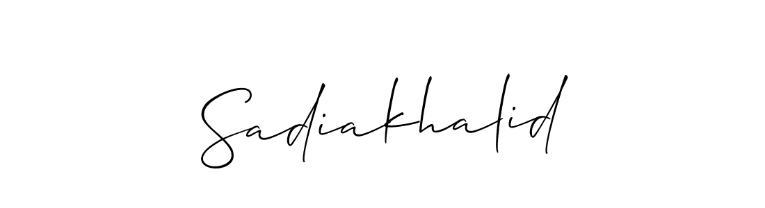 How to Draw Sadiakhalid signature style? Allison_Script is a latest design signature styles for name Sadiakhalid. Sadiakhalid signature style 2 images and pictures png