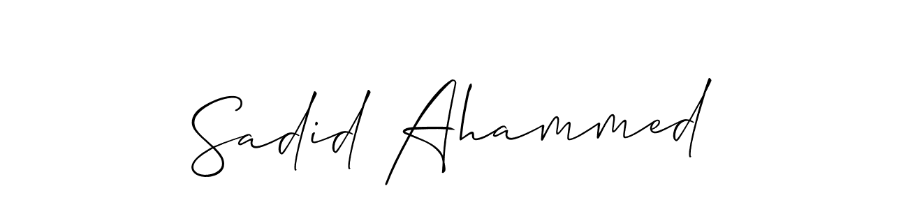 Make a short Sadid Ahammed signature style. Manage your documents anywhere anytime using Allison_Script. Create and add eSignatures, submit forms, share and send files easily. Sadid Ahammed signature style 2 images and pictures png