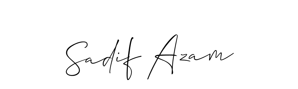 How to make Sadif Azam name signature. Use Allison_Script style for creating short signs online. This is the latest handwritten sign. Sadif Azam signature style 2 images and pictures png