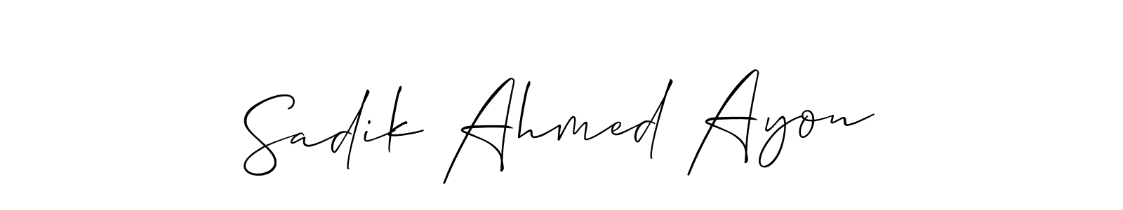 Make a beautiful signature design for name Sadik Ahmed Ayon. Use this online signature maker to create a handwritten signature for free. Sadik Ahmed Ayon signature style 2 images and pictures png