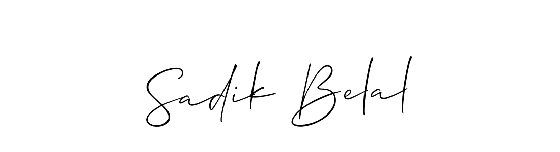 Allison_Script is a professional signature style that is perfect for those who want to add a touch of class to their signature. It is also a great choice for those who want to make their signature more unique. Get Sadik Belal name to fancy signature for free. Sadik Belal signature style 2 images and pictures png