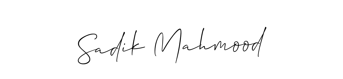 Allison_Script is a professional signature style that is perfect for those who want to add a touch of class to their signature. It is also a great choice for those who want to make their signature more unique. Get Sadik Mahmood name to fancy signature for free. Sadik Mahmood signature style 2 images and pictures png