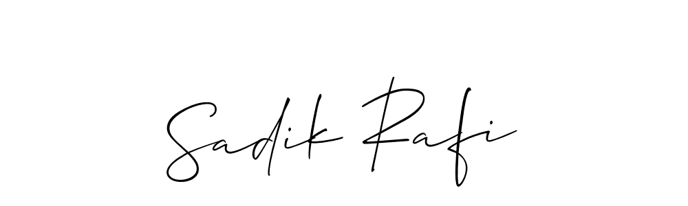 How to Draw Sadik Rafi signature style? Allison_Script is a latest design signature styles for name Sadik Rafi. Sadik Rafi signature style 2 images and pictures png