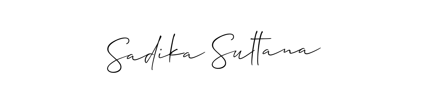 Similarly Allison_Script is the best handwritten signature design. Signature creator online .You can use it as an online autograph creator for name Sadika Sultana. Sadika Sultana signature style 2 images and pictures png