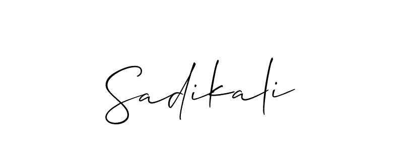 Sadikali stylish signature style. Best Handwritten Sign (Allison_Script) for my name. Handwritten Signature Collection Ideas for my name Sadikali. Sadikali signature style 2 images and pictures png