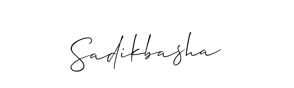 Sadikbasha stylish signature style. Best Handwritten Sign (Allison_Script) for my name. Handwritten Signature Collection Ideas for my name Sadikbasha. Sadikbasha signature style 2 images and pictures png