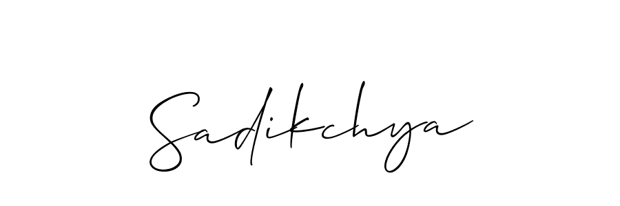 How to Draw Sadikchya signature style? Allison_Script is a latest design signature styles for name Sadikchya. Sadikchya signature style 2 images and pictures png