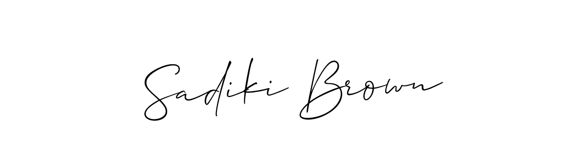 How to make Sadiki Brown signature? Allison_Script is a professional autograph style. Create handwritten signature for Sadiki Brown name. Sadiki Brown signature style 2 images and pictures png