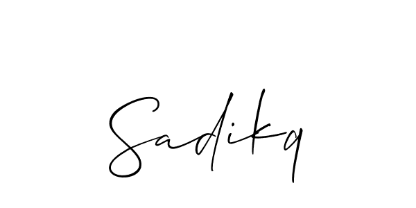 Similarly Allison_Script is the best handwritten signature design. Signature creator online .You can use it as an online autograph creator for name Sadikq. Sadikq signature style 2 images and pictures png