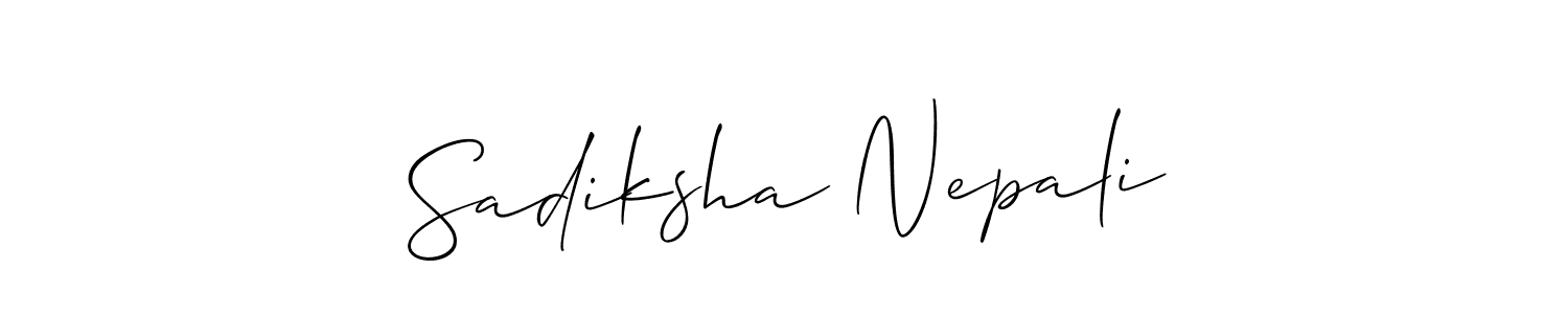 Best and Professional Signature Style for Sadiksha Nepali. Allison_Script Best Signature Style Collection. Sadiksha Nepali signature style 2 images and pictures png