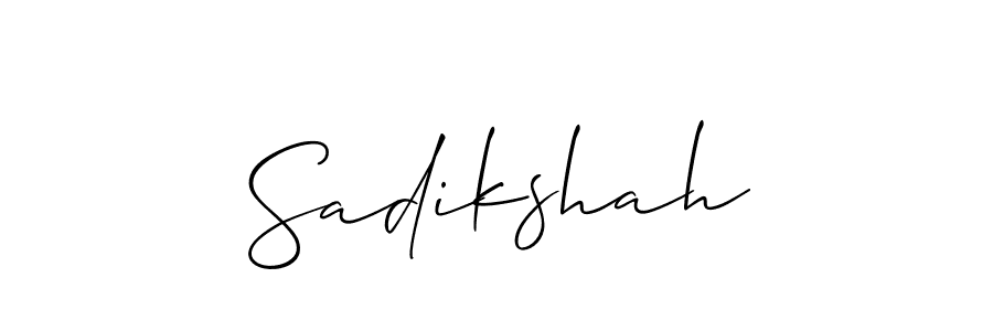 Similarly Allison_Script is the best handwritten signature design. Signature creator online .You can use it as an online autograph creator for name Sadikshah. Sadikshah signature style 2 images and pictures png