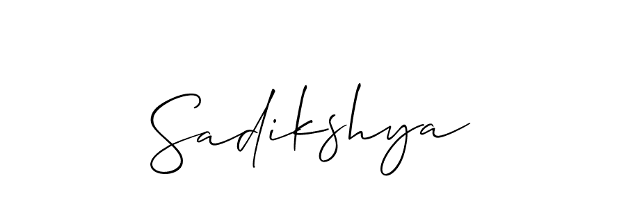 Allison_Script is a professional signature style that is perfect for those who want to add a touch of class to their signature. It is also a great choice for those who want to make their signature more unique. Get Sadikshya name to fancy signature for free. Sadikshya signature style 2 images and pictures png