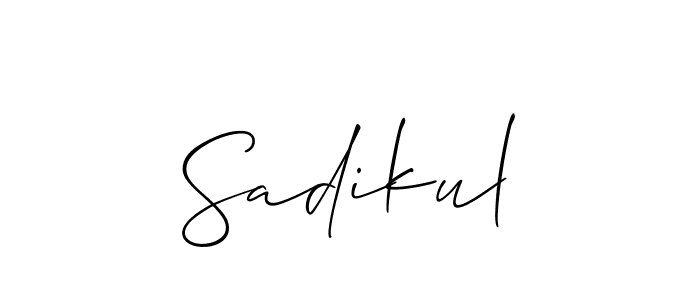 Also You can easily find your signature by using the search form. We will create Sadikul name handwritten signature images for you free of cost using Allison_Script sign style. Sadikul signature style 2 images and pictures png