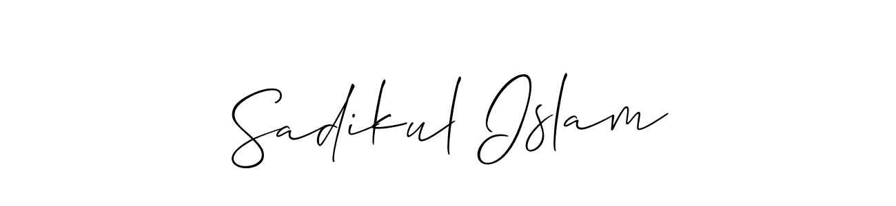 How to make Sadikul Islam signature? Allison_Script is a professional autograph style. Create handwritten signature for Sadikul Islam name. Sadikul Islam signature style 2 images and pictures png